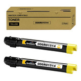 2 Toner Compatível P/ Xerox 7525/7535/7830/7845 Amarelo