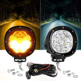 Luces Led Para Vehiculos 10cm, 90w, Ámbar Y Blanco, 6 Modos