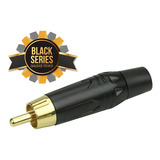 Plug Rca Black Series 4mm Preto/vermelho Chipsce 