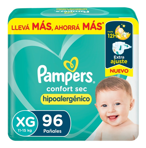 Pampers Confort Sec Plus G / Xg / Xxg Mes Consumo