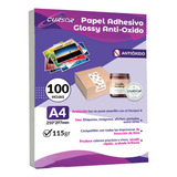 Papel Adhesivo Glossy Antioxido A4 - 115g - 100 Hojas