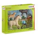 Schleich Farm World Western Riding Cowgirl Horse Toy Juego D