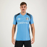 Camisa Umbro Grêmio Aquecimento 2023 Azul