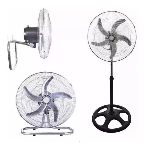 Ventilador 3 En 1 Metalico 18' Winco Pie Pared Piso 