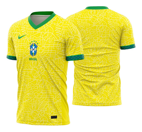 Arte Vetor Camisa Brasil Local 2024-2025