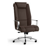 Cadeira Presidente Executiva New Onix Tecido Sint. Marrom Material Do Estofamento Couro Sintético