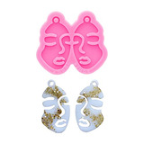 Girl Face Shape Earring Silicone Molds For Making Resin Jewe