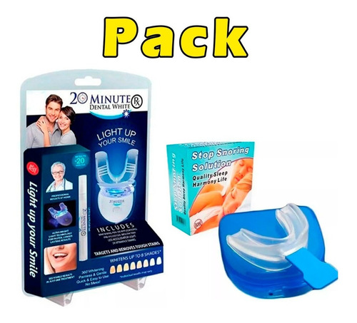 Pack Blanqueador Dental 20 Min + Placa Bucsl Antironquidos
