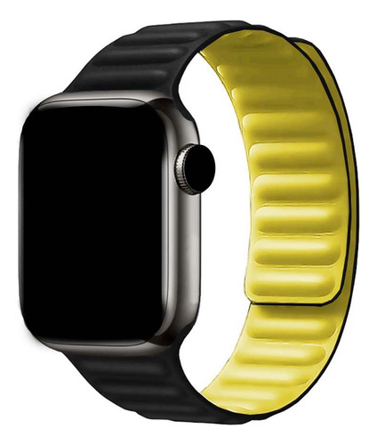 Pulseira Elos Bicolor Magnética Para Apple Watch Series Luxo