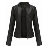 L Cazadora Biker Casual De Piel For Mujer