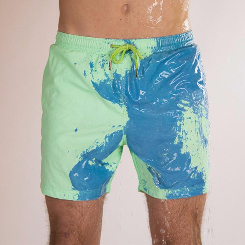 Shorts De Baño Para Hombre Shorts Playa Que Cambian De Color