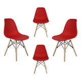Kit 4 Cadeiras Charles Eames Design Eiffel - Frete Grátis