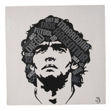 Cuadro Pintado A Mano De Diego Maradona. 30x30