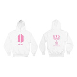 Sudadera Hoodie Logo Army Bts Rosa Estampado Unisex 