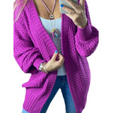 Casaquinh Kimono Cardigan Femi Blusa De Frio La Trico Sueter