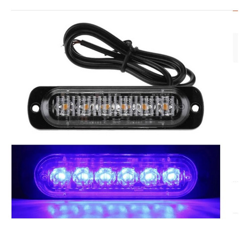 1par Lateral Faro Led Barra Estrobo Patrulla 16 Función Moto