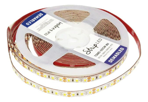 Tira Led De Interior 12v 60w Blanco Neutro 120 Led/m Led 8mm