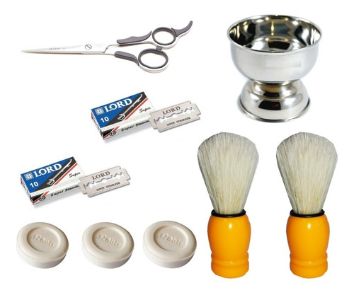 Kit De Barbería Profesional 9 Pzs