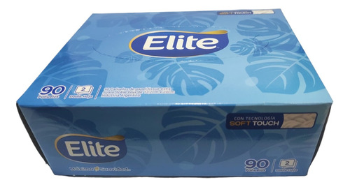 Pañuelos Doble Hoja Tisue Elite Tecno Soft Touch X90 U Blue