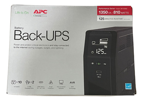 Apc Back-ups Pro Bn 1350va/810 Watts 10-outlets Bn1350m2