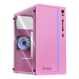 Gabinete Gamer Xtreme Pc Xst-100 Mini Itx 1 Fan Rgb Rosa