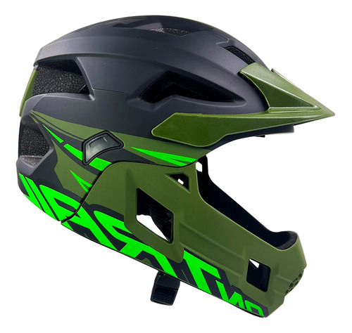  Casco Para Niños Ontrail Racer Negro Verde S Bicicross Bmx