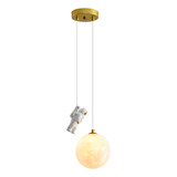 Lámpara De Luna Infantil Astronautchandelier De Dibujos Anim