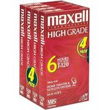 Maxell Hg T-120 Vhs Tape (4-pack) (descatalogado Por El F...