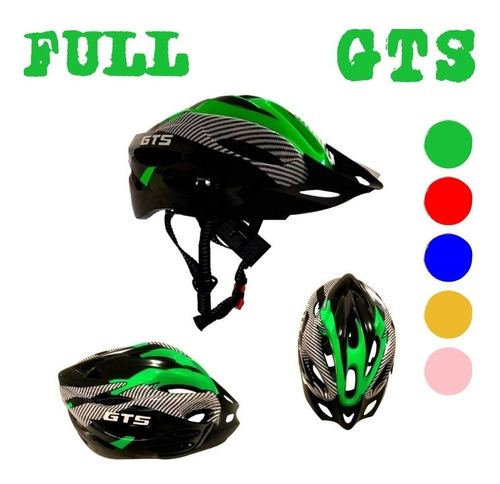 Capacete Bicicleta Ciclismo Com Sinalizador Gts Ajustável 