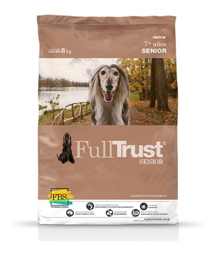 Alimento Full Trust 7+ Full Balance System Para Perro Senior Todos Los Tamaños Sabor Mix En Bolsa De 8kg