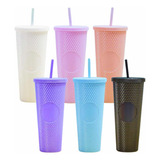 Vasos Tipo Starbucks Con Bombilla Colores Pasteles