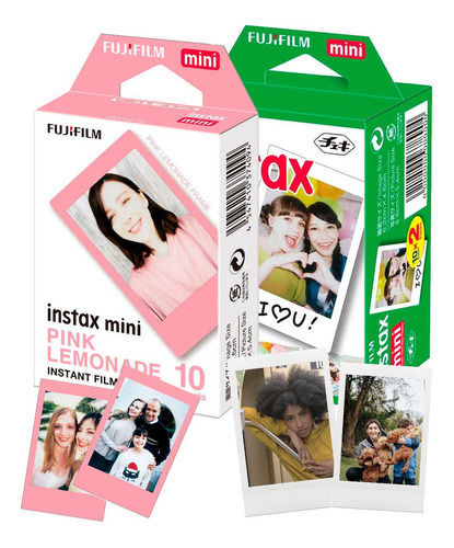 Filme Instax Fujifilm Mini 20 Fotos + 10 Fotos Pink Lemonade