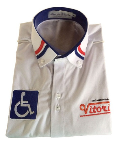 Kit 4 Camisa Social Uniforme Bordado Personalizado Empresa 