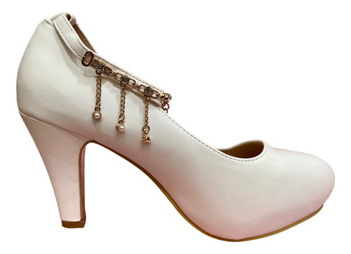 Bellos Zapatos Tacos Tacones Alto Novia Blancos Mod. Isaura