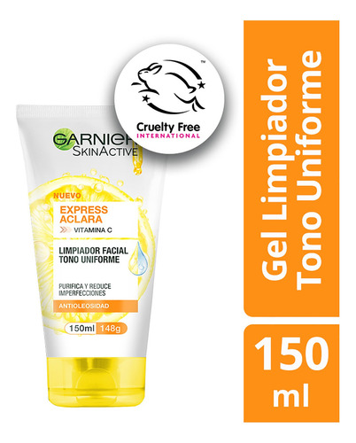 Gel Limpiador Express Aclara Vitamina C Garnier 150ml