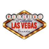 Placa Decorativa Recorte Las Vegas Cidades 45x30 Cm