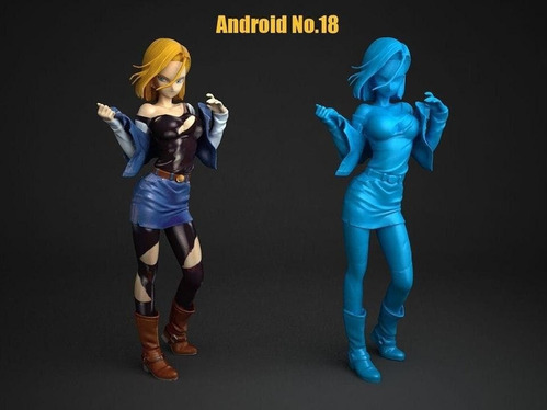  Archivo Stl Impresión 3d - Dragon Ball Androide 18 Sexy
