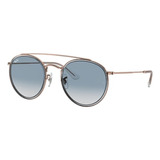 Ray-ban Round Double Bridge Light Blue Degradada Rb3647n