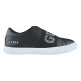 Tenis Mujer Guess Gbg Mesha Cuero Sneakers Moda Negro