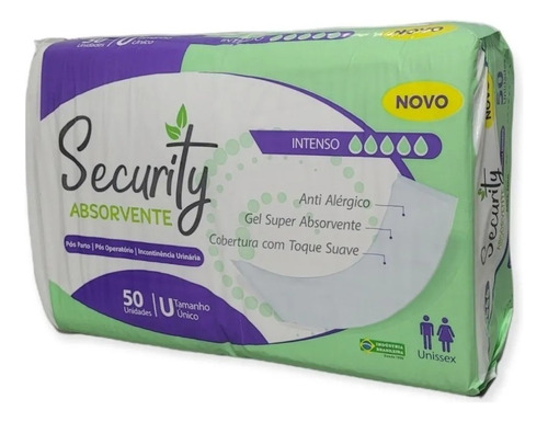 Absorvente Geriátrico Operatório Pós Parto Security C/ 50 Un