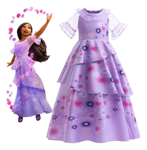 Encanto Vestido De Fiesta Púrpura Princesa Disney *isabela*