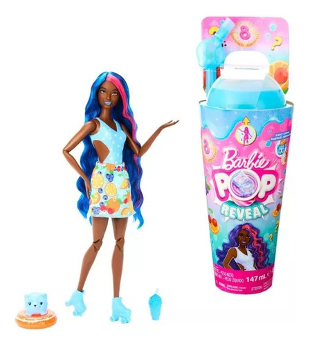 Muñeca Barbie Pop Reveal Fruit Series Fruit Punch, 8 Sorpres