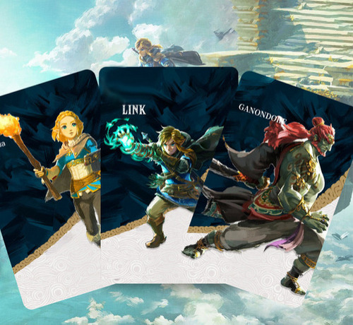 Tarjetas Nfc Amiibo 3 Totk  Princesa Zelda, Ganondorf Y Link