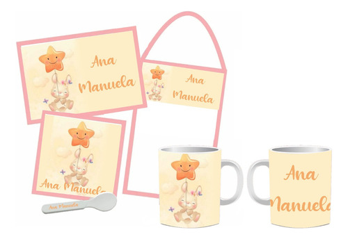 Kit Imprimible De Set Jardin De Infantes De Conejito Dulce