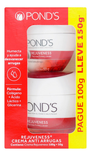 Crema Ponds Rejuveness Anti Arrugas 150 Gr