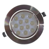 Empotrado Plafon Led 12w Spot Bote 12 Cm Satinado Luz Blanca