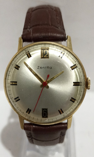 Fino Y Antíguo Reloj Alemán Zentra Extraplano '60s No Omega