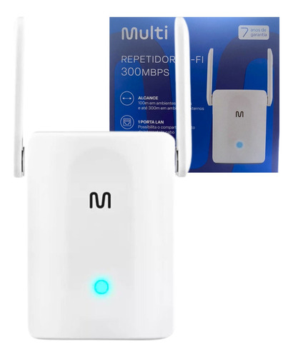 Repetidor Amplificador Extensor Sinal Wifi 300mbps Até 300mt