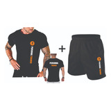 Camiseta E Shorts Bermuda Personal Trainer Dry Fit Fitness