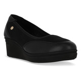 Zapato Dama Flexible Casual Negro Monocromático 410-30